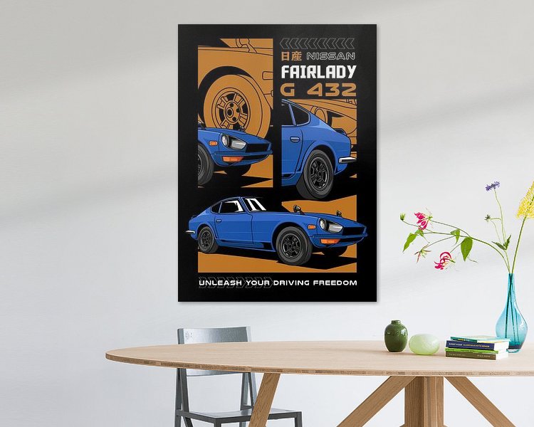 ポスター Rabi Nissan Fairlady Z 432 JDM Car by Adam Khabibi on canvas, poster